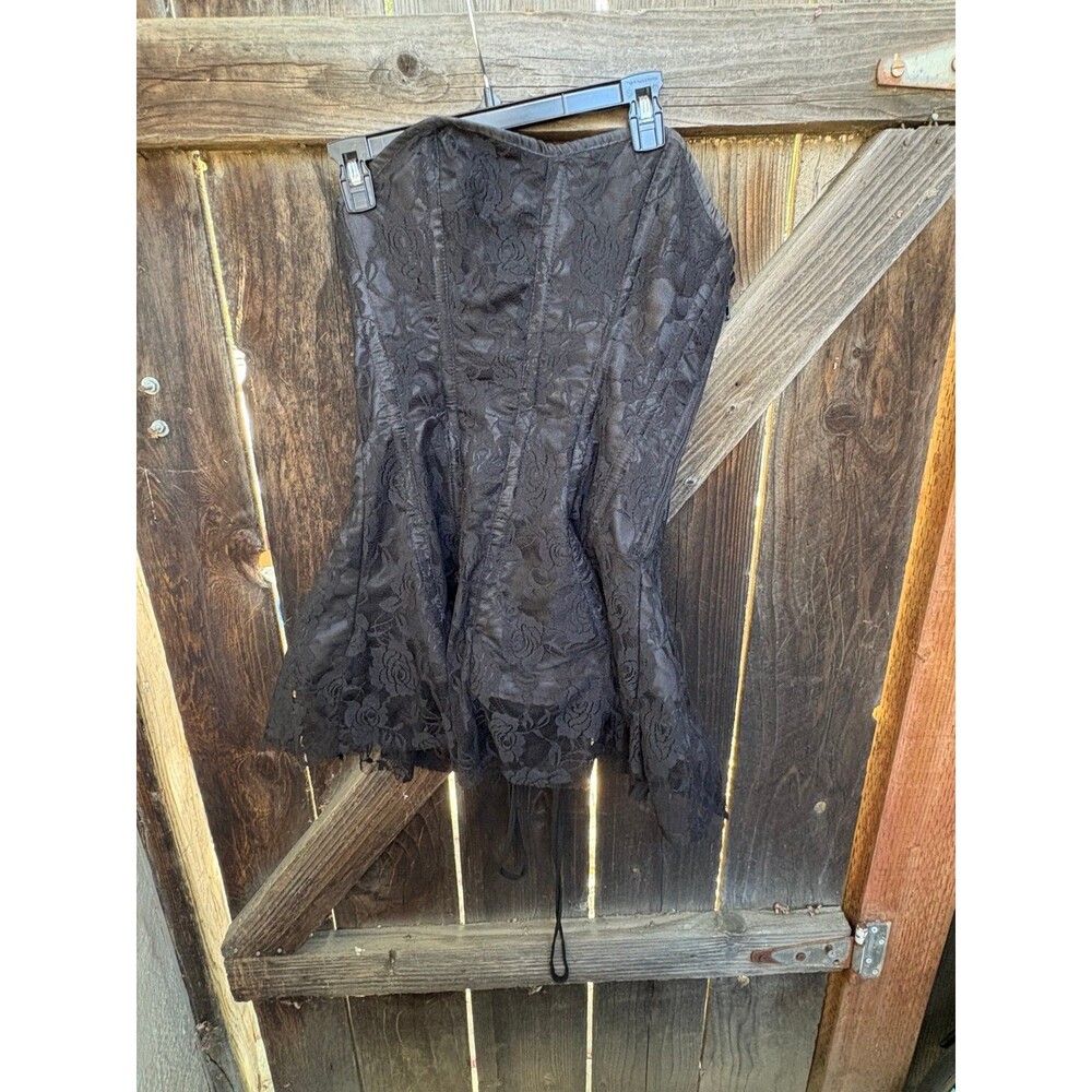 Daisy Corsets black lace overbust corset dress L